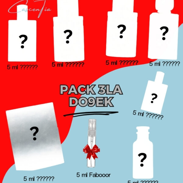 Pack “3la Do9ek” 7 Decants Premium 5 ml + 1 Decant 5 ml FABOOOR + Livraison Gratuite